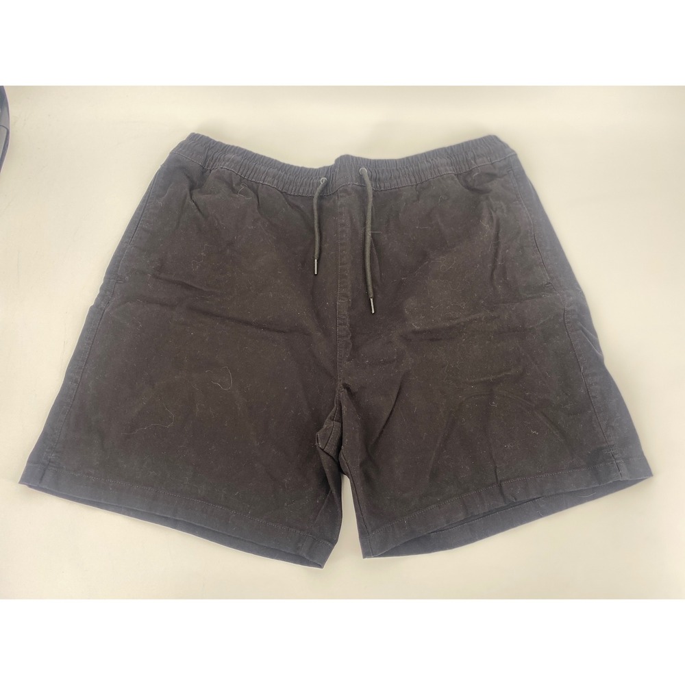 Forever 21 Men Shorts 2XL Black Elastic Drawstring Twill Casual Summer Lounge